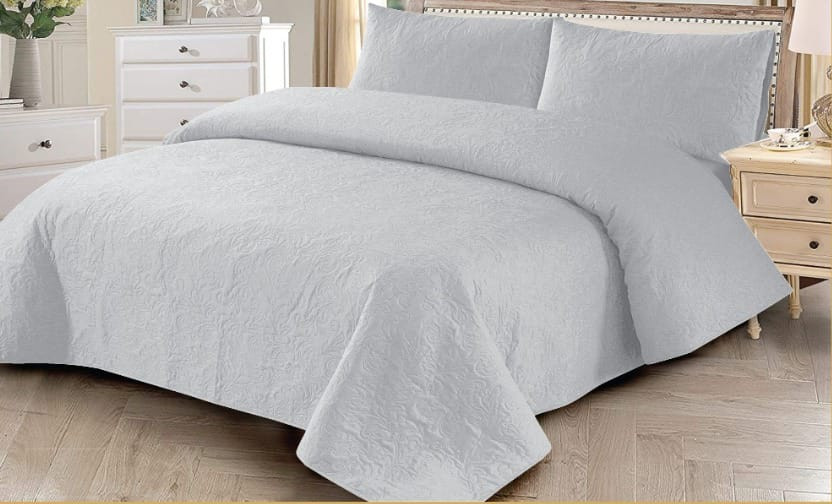 3PC Premium Quality Quilted King Size Bed Spread