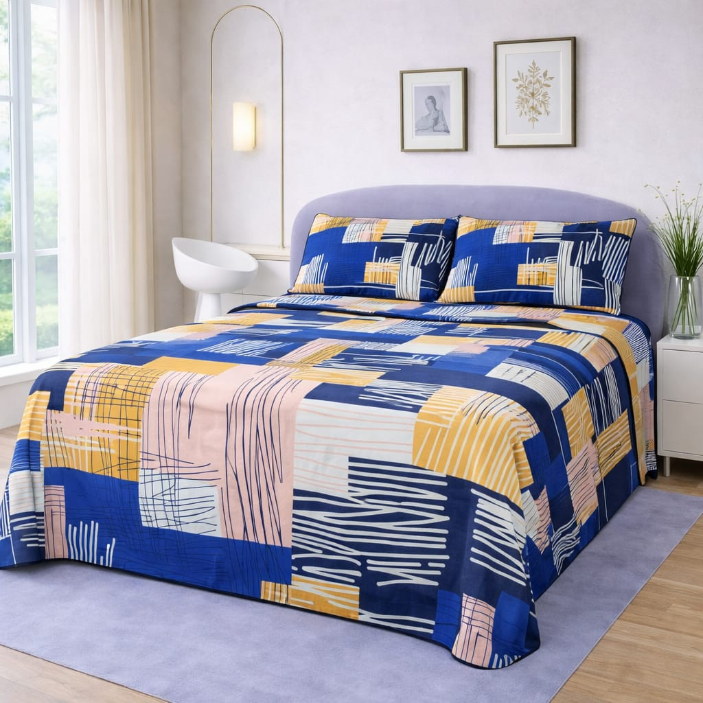 Premium Quality 3D-Crystal Cotton Bedsheets