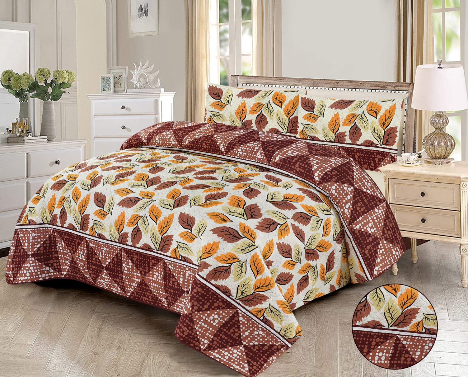 3PC Premium Quality Quilted King Size Bed Spread