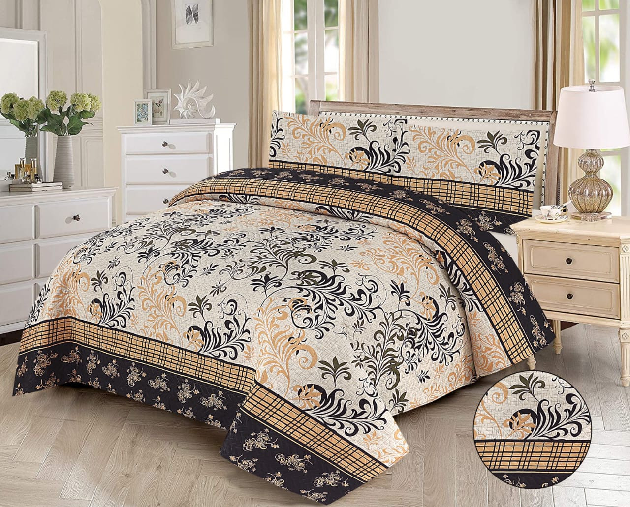3PC Premium Quality Quilted King Size Bed Spread